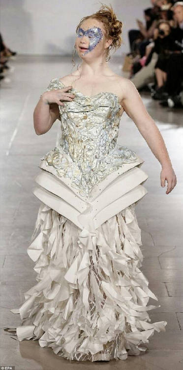 Madeline Stuart on the 2015 New York Fashion Week runway