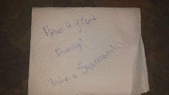 note on a napkin