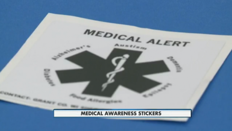 Photo of medical alert sticker 