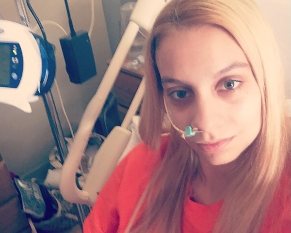blonde woman in treatment facility