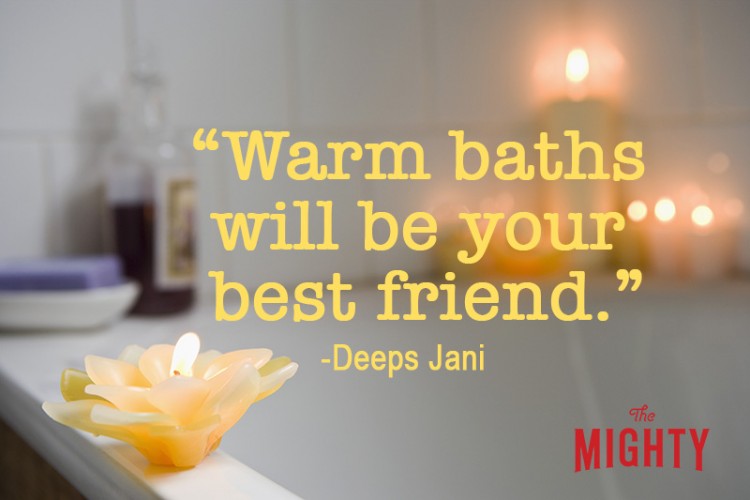 Candles by bathtub
