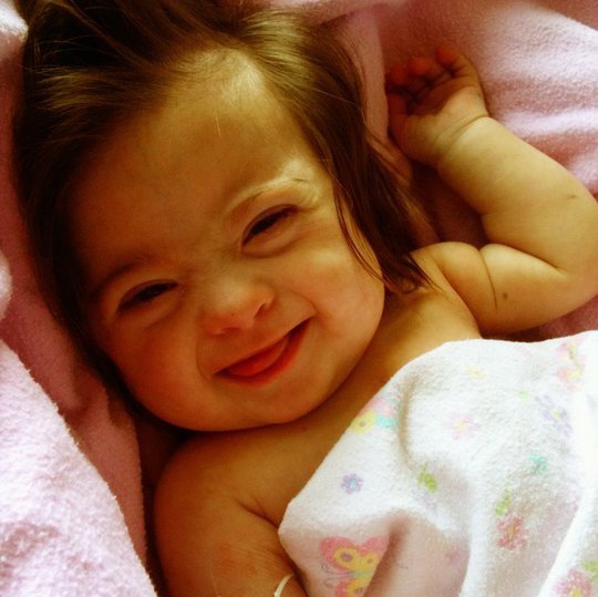 Baby girl smiling