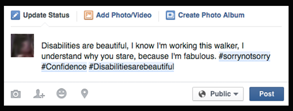 Disabilities are beautiful, I know I'm working this walker, I understand why you stare, because I'm fabulous. #sorrynotsorry #Confidence #Disabilitiesarebeautiful