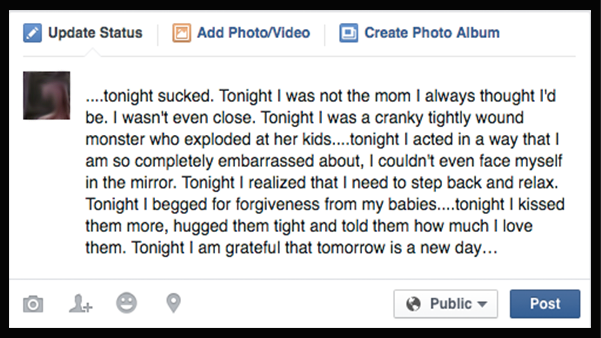 ....tonight sucked. Tonight I was not the mom I always thought I'd be. I wasn't even close. Tonight I was a cranky tightly wound monster who exploded at her kids....tonight I acted in a way that I am so completely embarrassed about, I couldn't even face myself in the mirror. Tonight I realized that I need to step back and relax. Tonight I begged for forgiveness from my babies....tonight I kissed them more, hugged them tight and told them how much I love them. Tonight I am grateful that tomorrow is a new day…