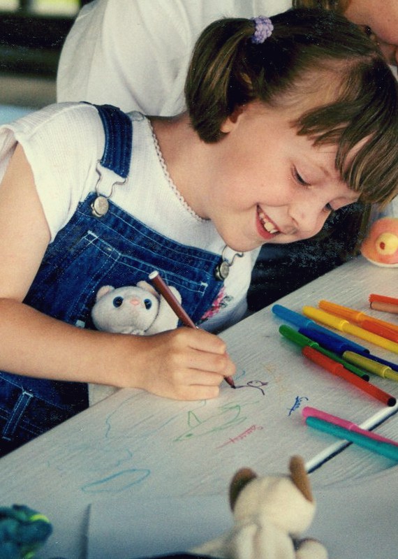 author coloring as a child