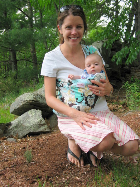 Caitlin Fitzpatrick Curley with her son.