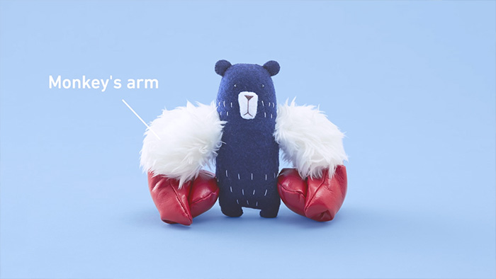 Bear with monkey arms 