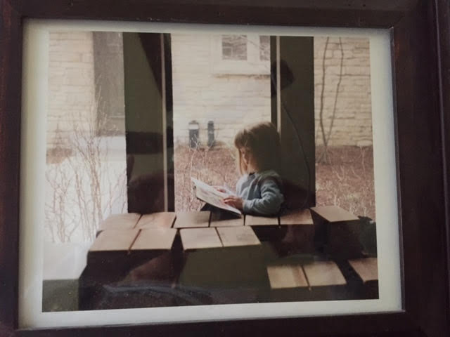 daughter reading as a child