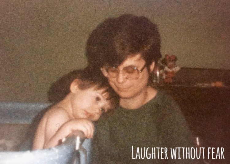 Christina Herr as a child with her mother