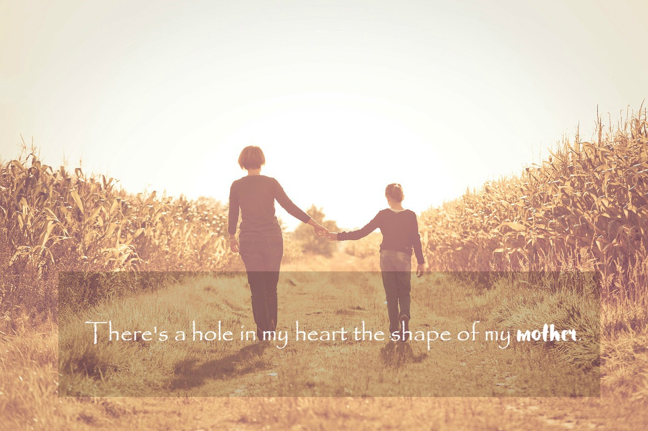 mother's day meme: there's a hole in my heart the shape of my mother