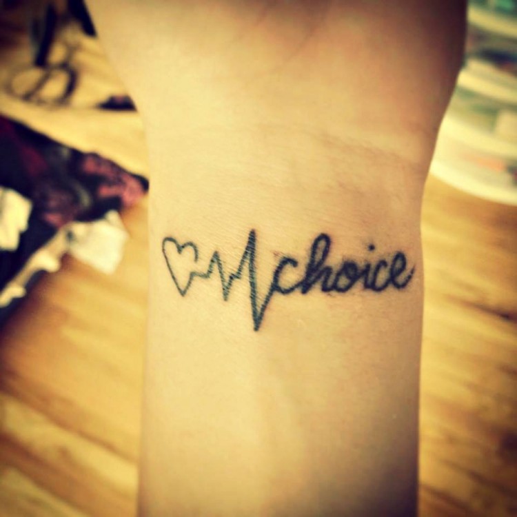 Tattoo reads: Choice