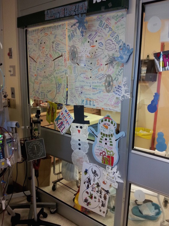 birthday decorations in the hospital