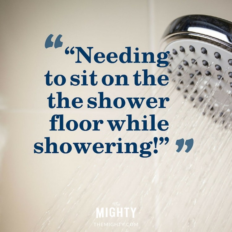 graphic of showerhead with quote on it