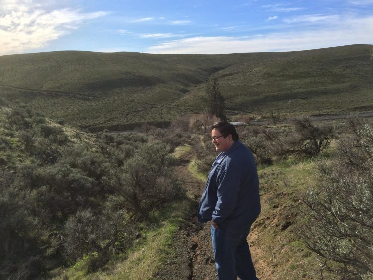 Amy Bleuel going for a hike