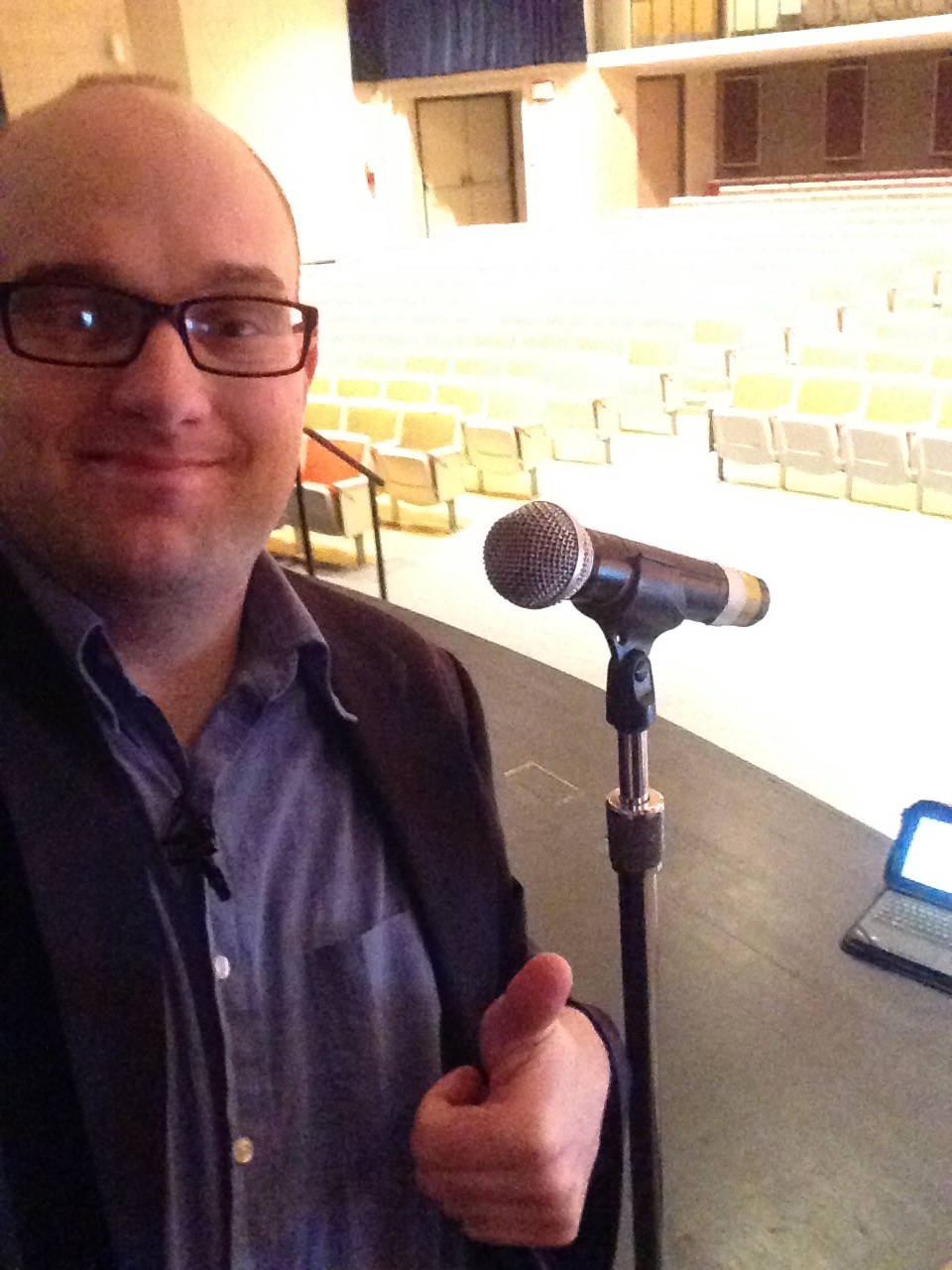 man giving speech