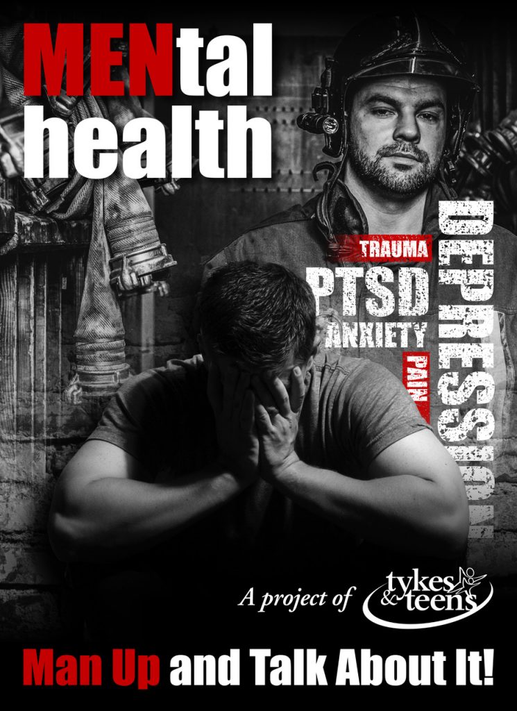 mental health poster from tykes and teens for mental health and suicide awareness in men
