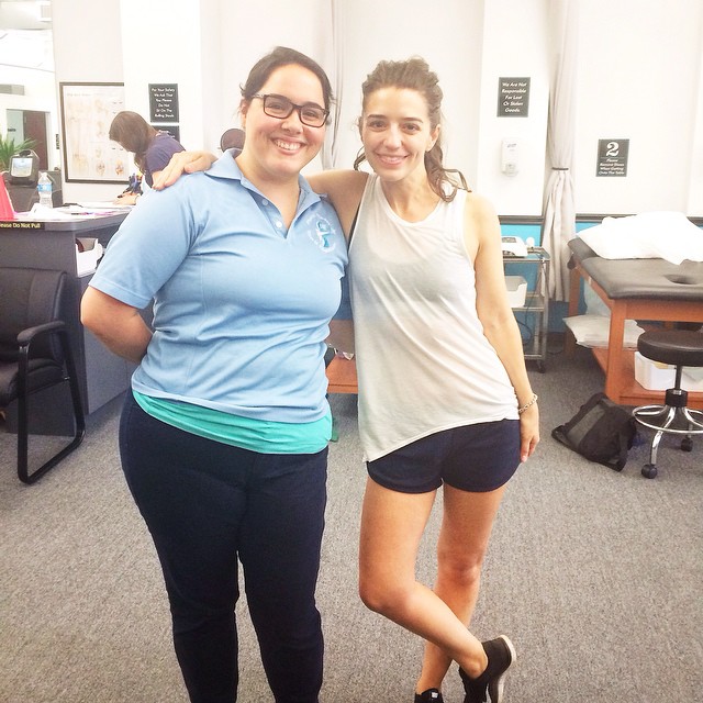 woman with her trainer at vestibular rehab in Brooklyn