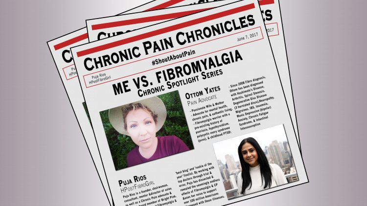 chronic pain chronicles newspaper article with photos of ottum yates and puja rios