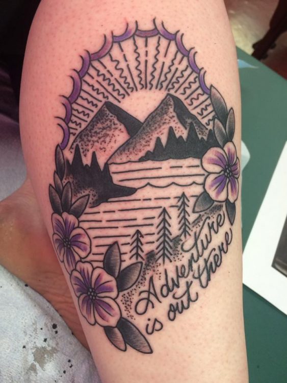 adventure is out there tattoo 