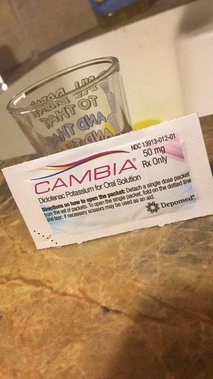 packet of cambia