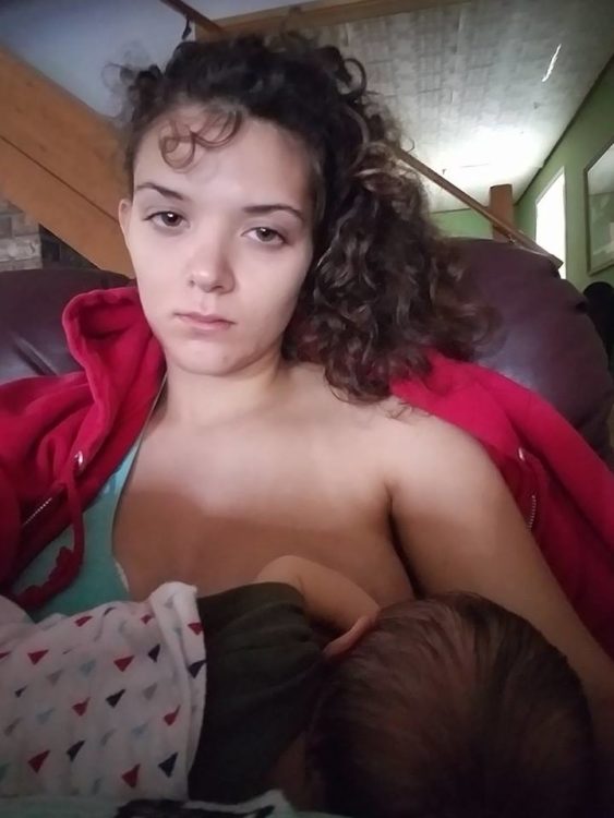 mother breastfeeding her child