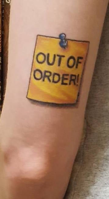 out of order tattoo