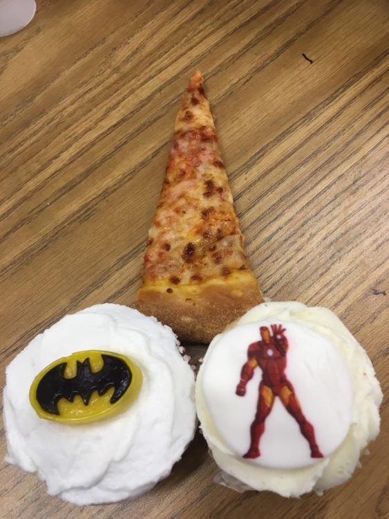 cupcakes and pizza