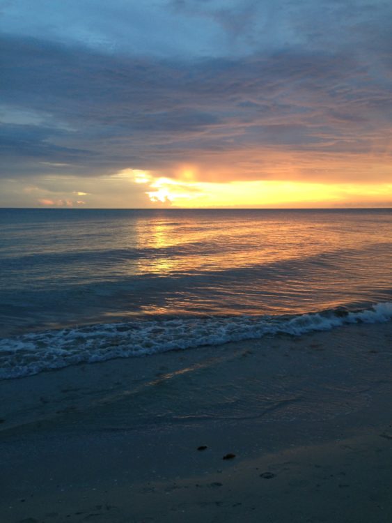 sunset and ocean