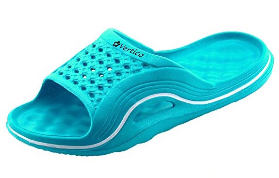 turquoise rubber sandal