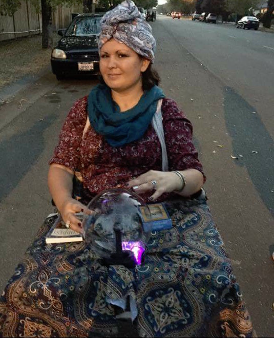 woman dressed as a fortune teller