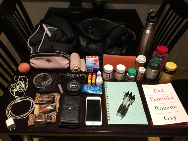 contents of a woman's purse