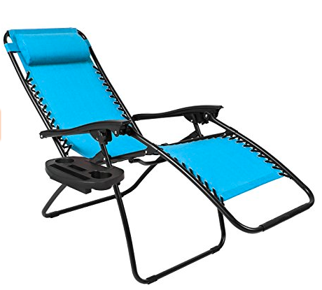blue zero gravity lounge chair