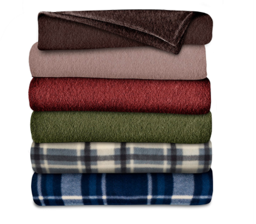 sunbean heated throw blankets in multiple colors