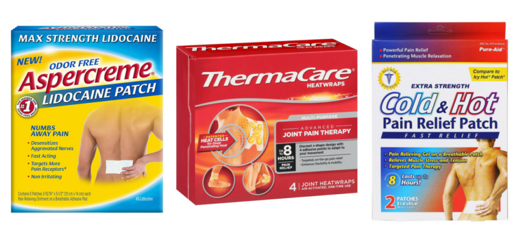 aspercreme, thermacare and cold & hot pain relief patches