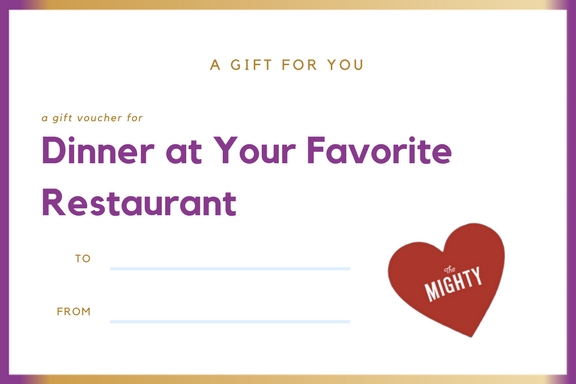 coupon for dinner at your favorite restaurant