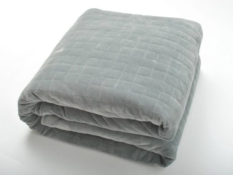 weighted blanket in grey