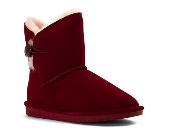 bearpaw brand red soft ankle boots