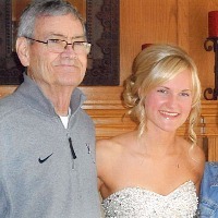 Hannah Chute with her grandparents