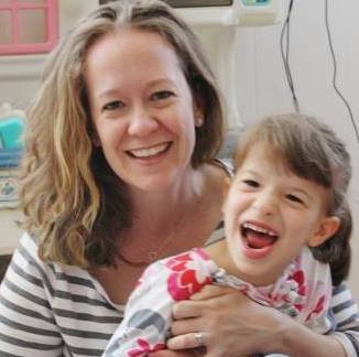 The author with her daughter. 