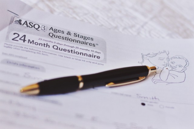 A photo of the ASQ-3 24 Month Questionnaire