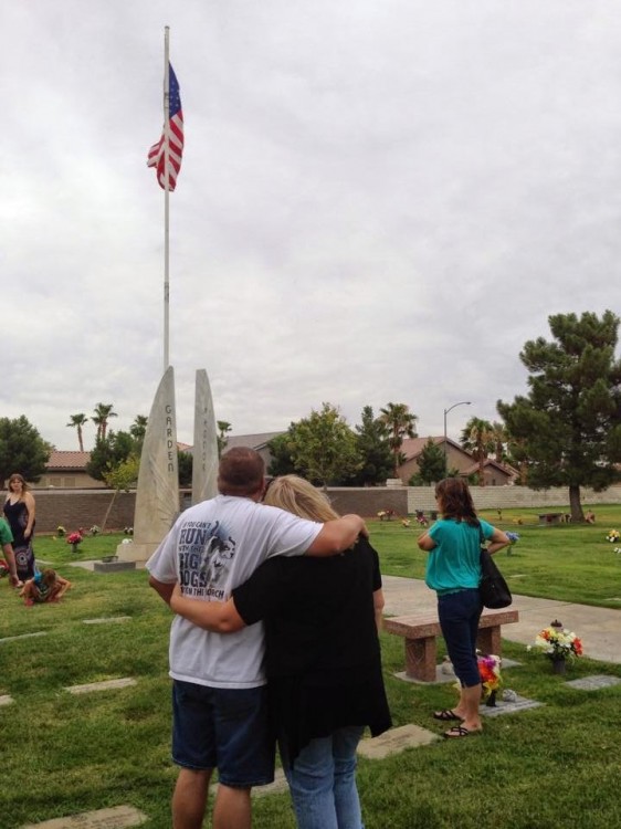 parents at grave