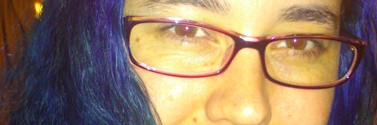 Epilepsy: To the Strangers Who Didn't Ignore When I Had a Seizure Woman with long blue hair and glasses