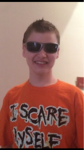 boy with sunglasses on