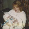 Becky Swartz holding her newborn baby