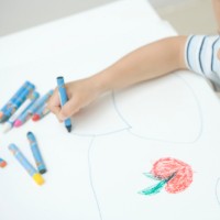 Boy drawing a picture