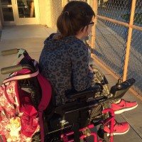 girl in a wheelchair