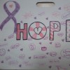 A drawing with the word "Hope" on it.