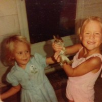 old photo of a the author and her sister