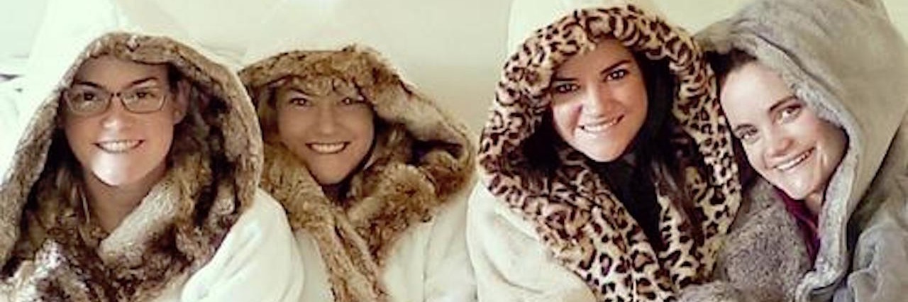 Woman With OCD Thanks Her Family For Trusting Her four women in heavy coats