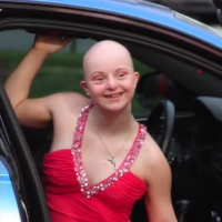 girl with cancer in prom dress